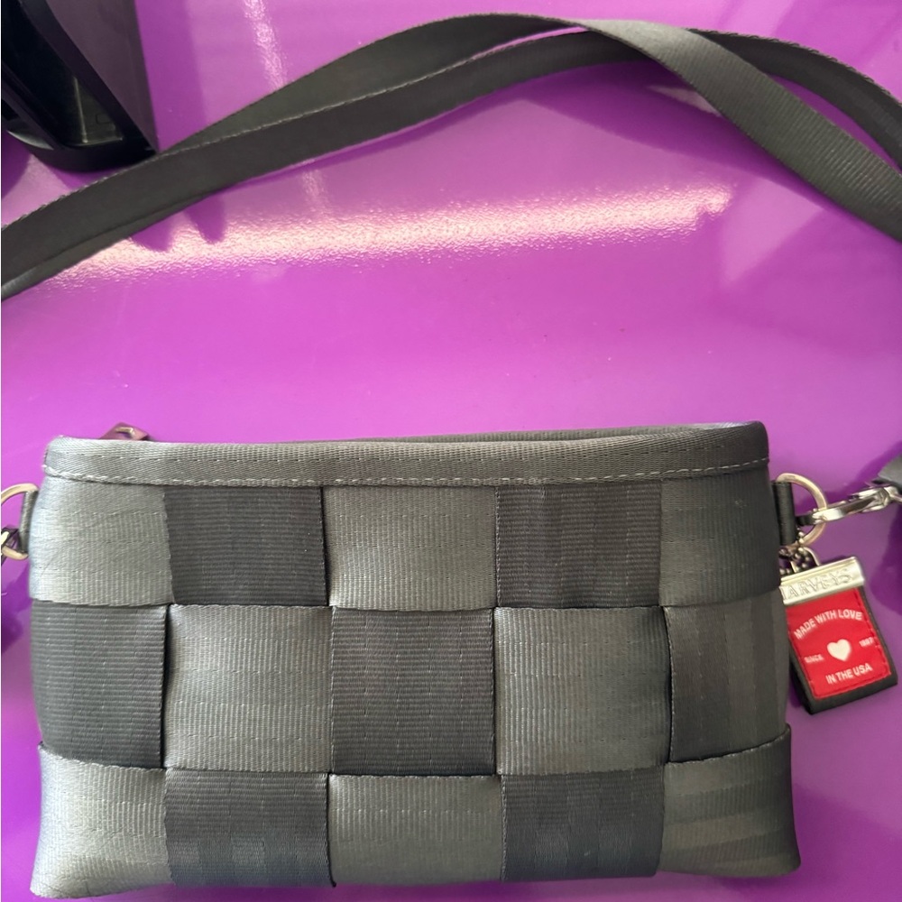 Harveys Gray Seatbelt Hipster or Crossbody Bag